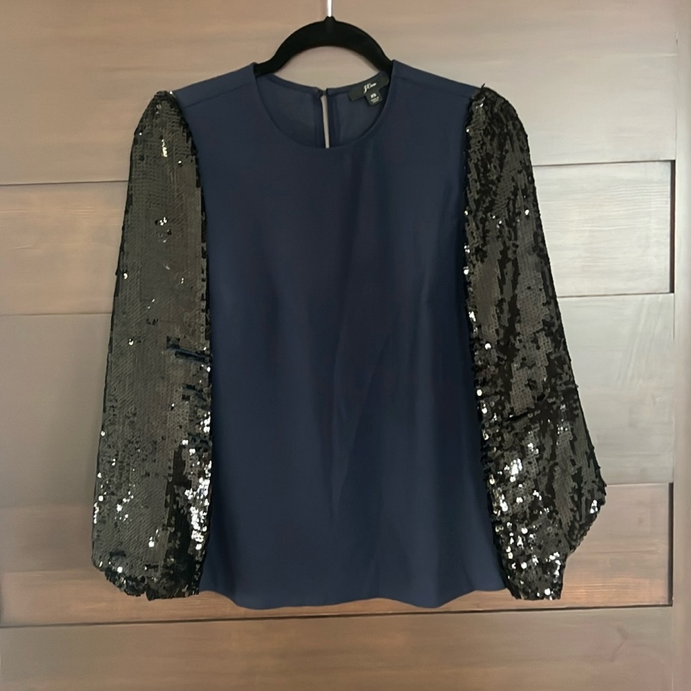 J. Crew Sequin Blouse